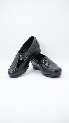 7004 - PIEL CANELA - NEGRO - CHAROL/PIEL 22/26